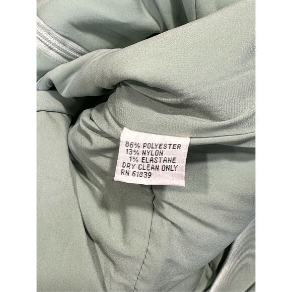 NWT Teri Jon Stretch Gazar Portrait Neck Side Drape A Line Gown Size 10 $1060 - Picture 9 of 11